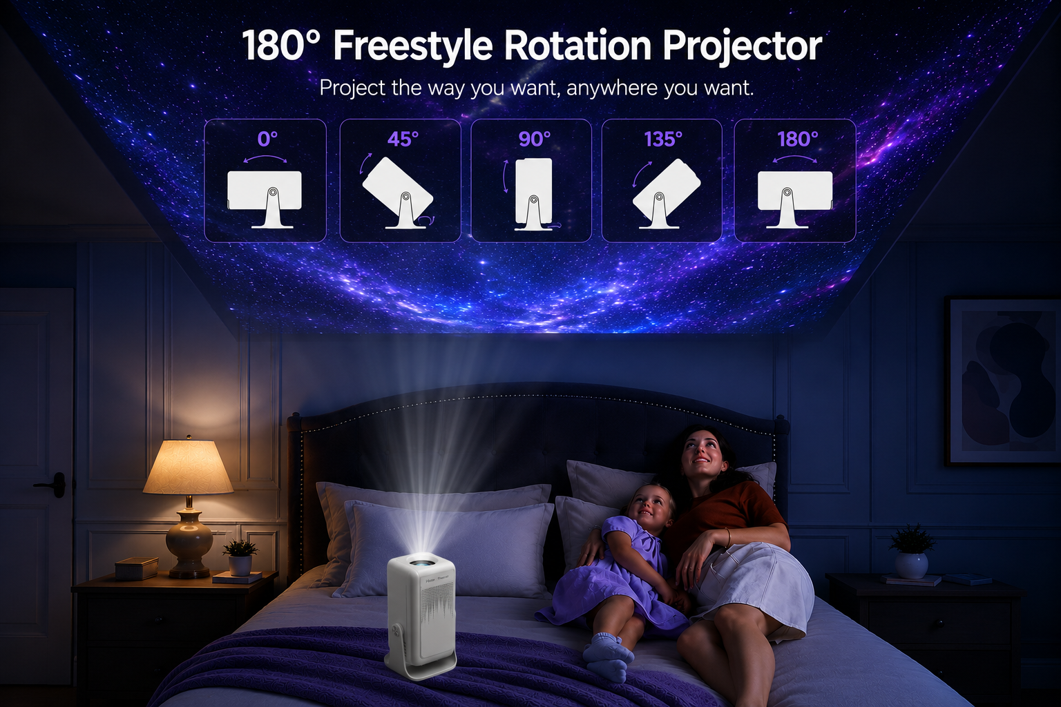 BeamX Thunder Pro Smart Projector | Native 1080p Full HD, 4K Supported | Auto Focus | Android 13 | WiFi 6 & Bluetooth | Built-in Speaker | Home Theater | 2-Year Warranty - Image 8