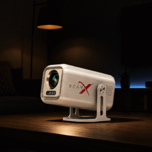 BeamX Elite Smart Projector | Native 1080P with 4K HDR Support | Android 13 | Auto Focus & Keystone | WiFi 6, Bluetooth 5.0 | Voice Remote | 2-Year Warranty