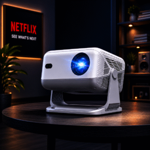 BeamX Shark Projector, 2 Year Warranty, All Certified App, Android 13 Whale OS, 4K HDR, Dolby Audio, 18000 lm Brightness, ChatGPT Integrated, 5W Speaker, Intelligent Image Correction, All OTT App