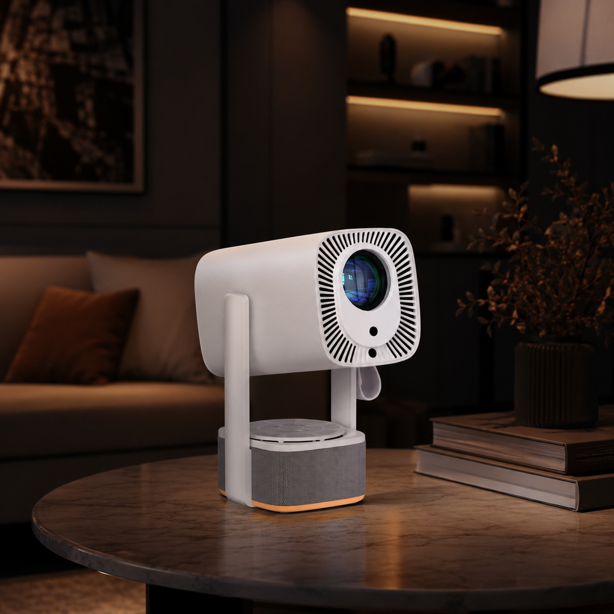 BEAST Android Smart Projector | 1080P Native 4K HDR Support | 15000 Lumens Brightest | Loudest 10W Speaker | Upto 300 inch screen | Ambient Lighting | Dual WiFi | BT5.4 | Free Carry Bag
