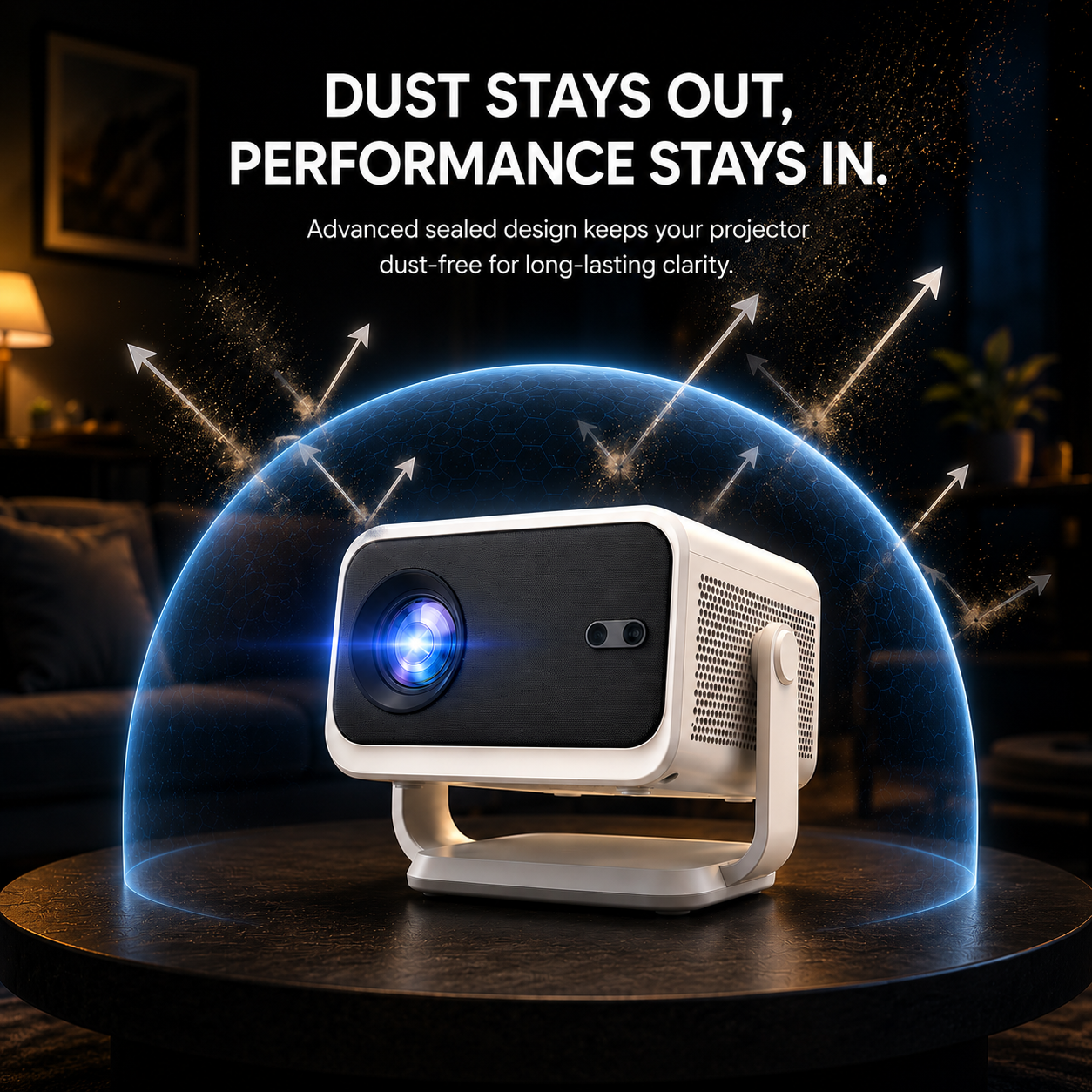 Neo GTV Smart Android Projector 4K Ultra HD Support with 1080P Native, 20000 Lumens, Auto Focus, Auto Keystone, WiFi 6 Bluetooth 5.4, Google TV, 270 Degree Rotatable Home Projector - Image 4