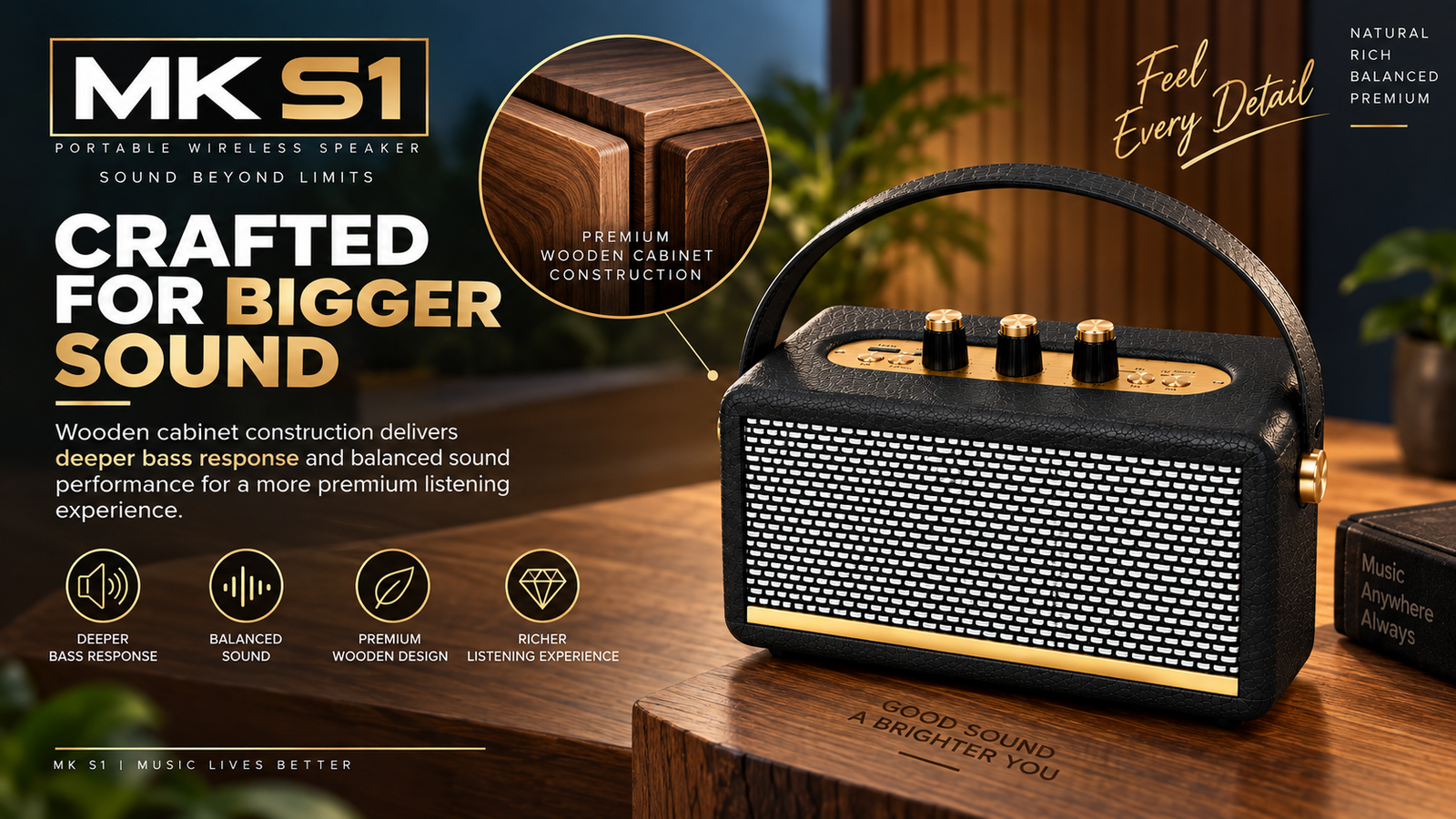 MK-S1 portable Bluetooth speaker
