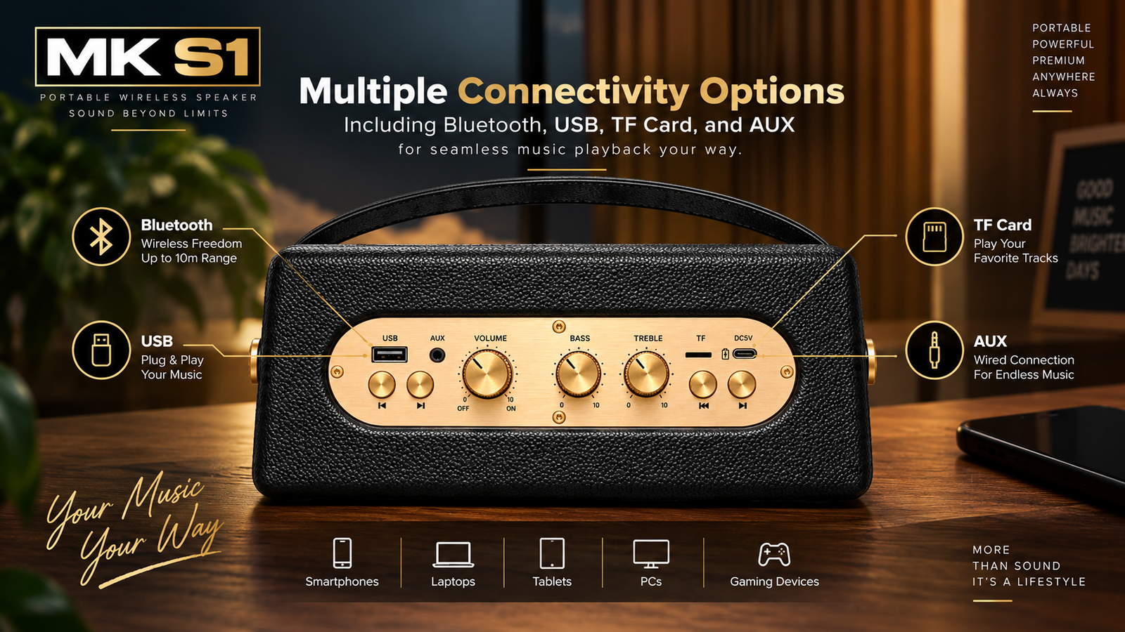 MK-S1 portable Bluetooth speaker