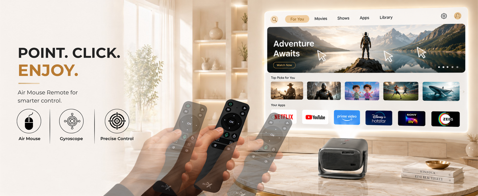 BeamX Shark Ultra smart projector – Smart and simple