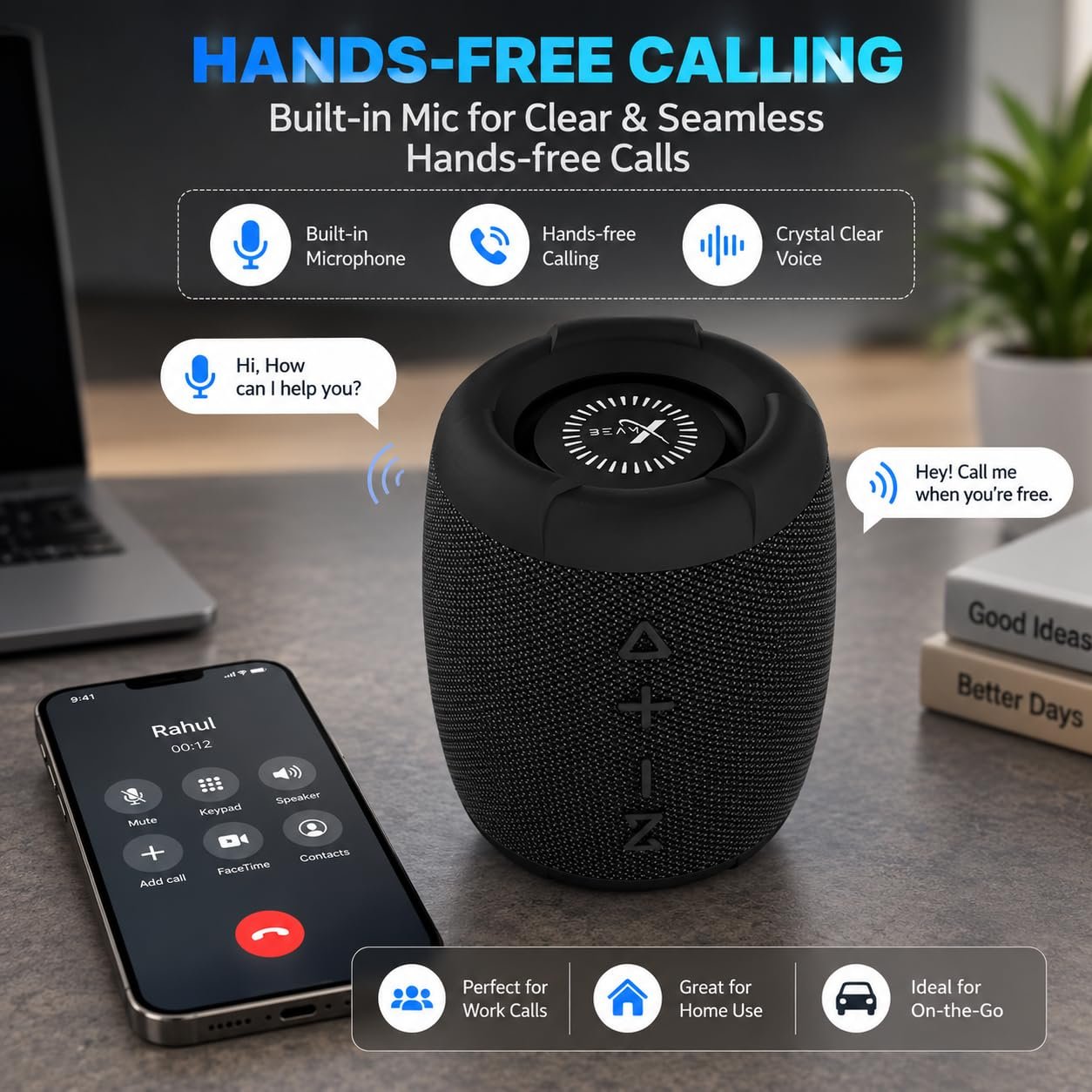 Beamx RoarX Portable Bluetooth Speaker 30W Powerful Sound, IP67 Waterproof & Dustproof, DSP Technology, 12 Hours Playtime, TWS Stereo Pairing - Image 9