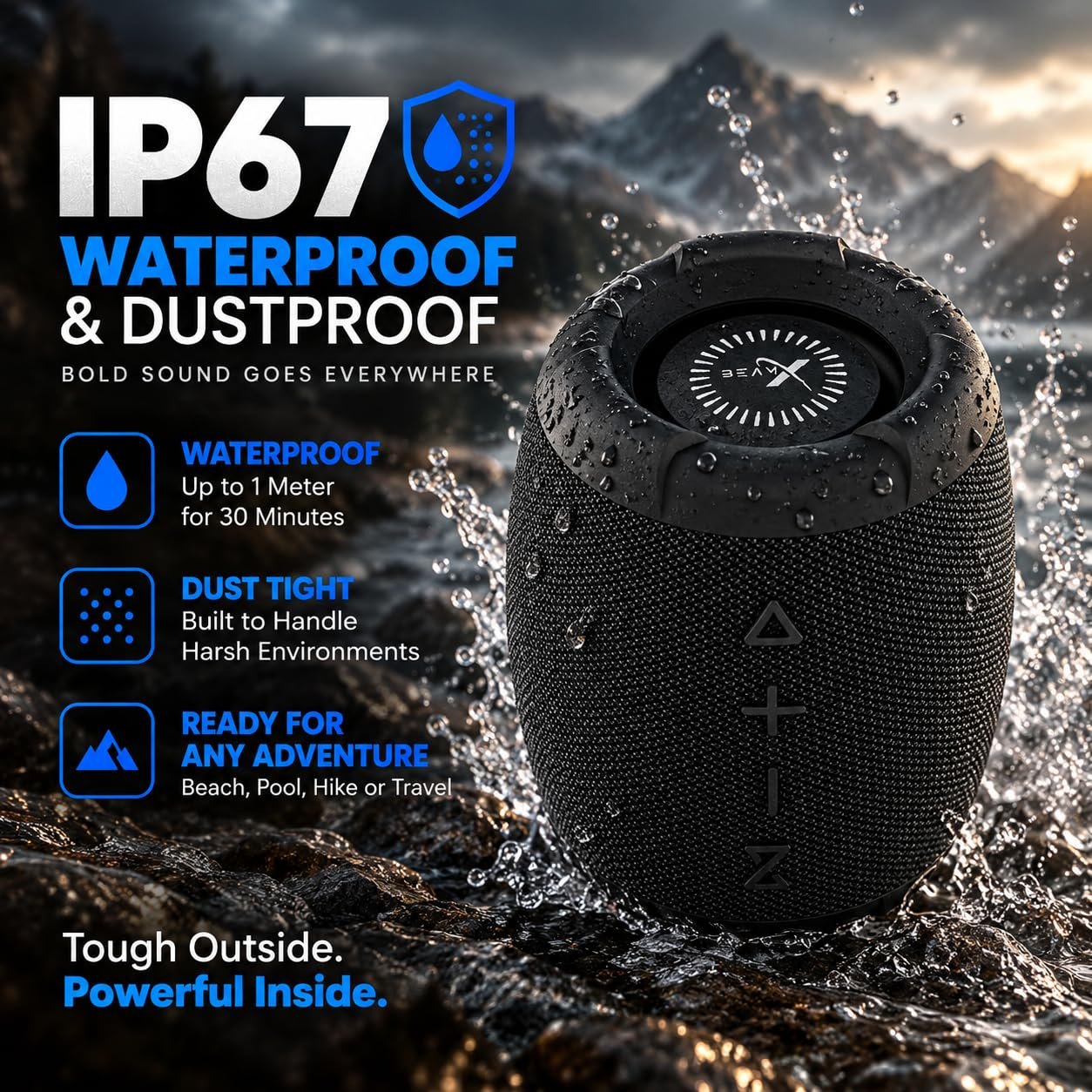BeamX RoarX portable Bluetooth speaker – Built for outdoors